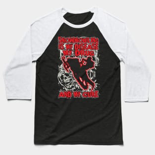 Snowmobiling Addict Baseball T-Shirt